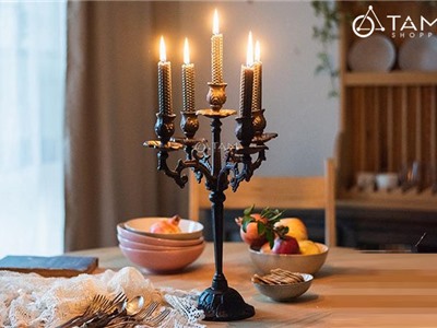 Chân nến cổ điển hoàng gia 5 ngọn cắm nến cây taper H-CHN-16